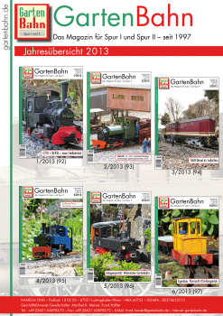 GartenBahn Jahresübersicht 2013