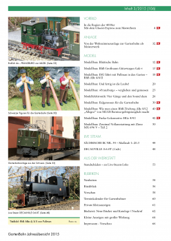 GartenBahn Jahresübersicht 2015